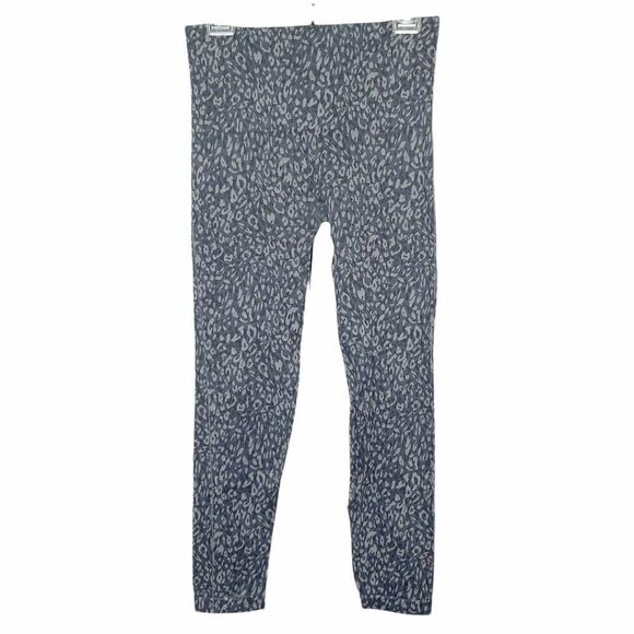 Spanx Look At Me Now Indigo Leopard Leggings - Picture 1 of 12